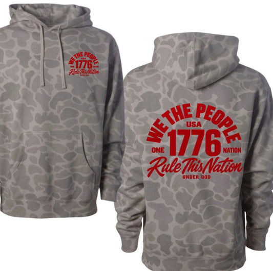 We the people muted duck camo hoodie