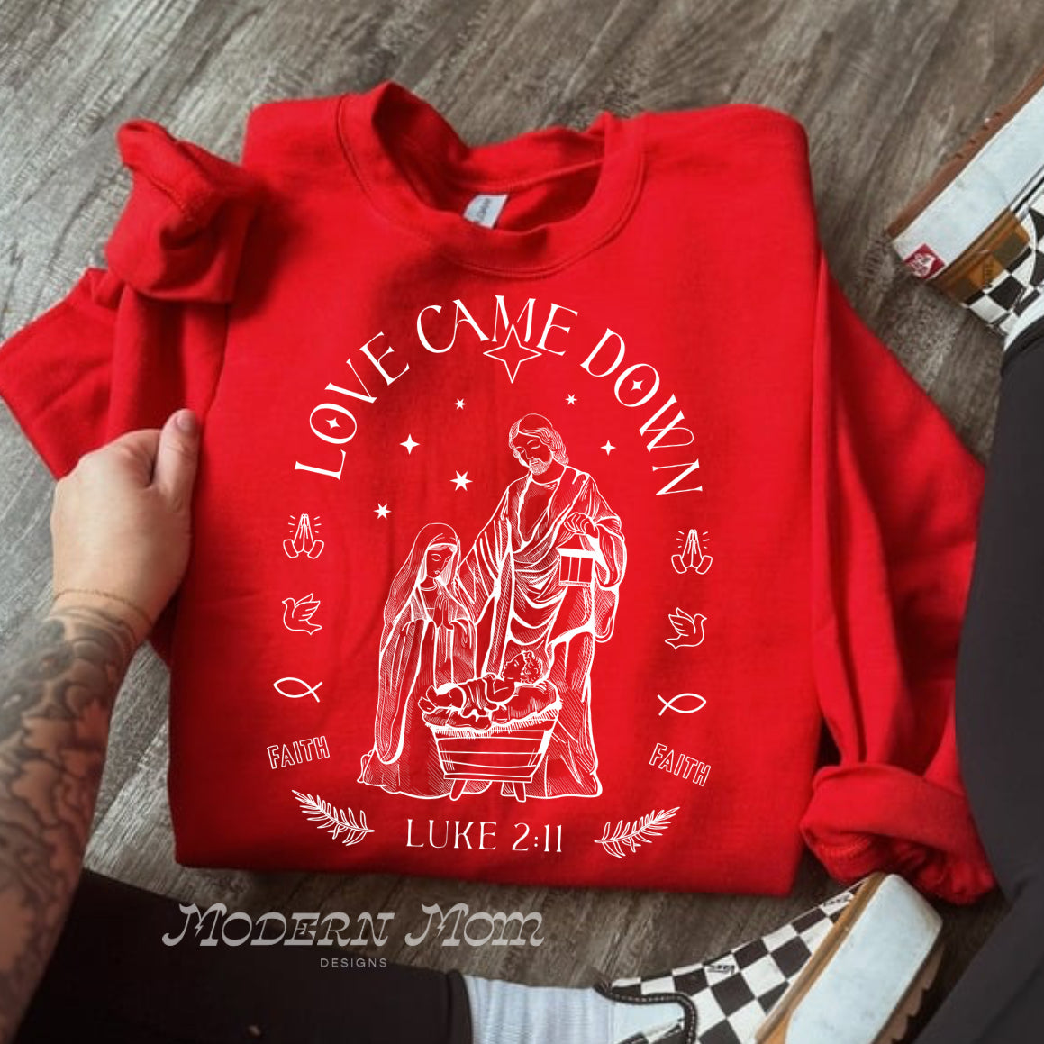 Love came down-Red (tee, crewneck or hoodie )