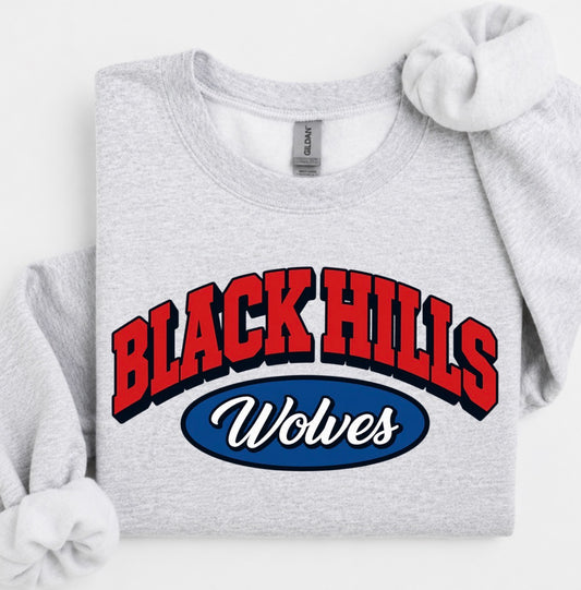 Black Hills Wolves crewneck or hoodie