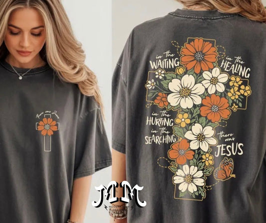 Floral cross  (tee, crewneck, or hoodie)