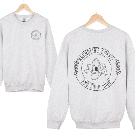 Magnolia’s coffee & soda shop logo crewneck