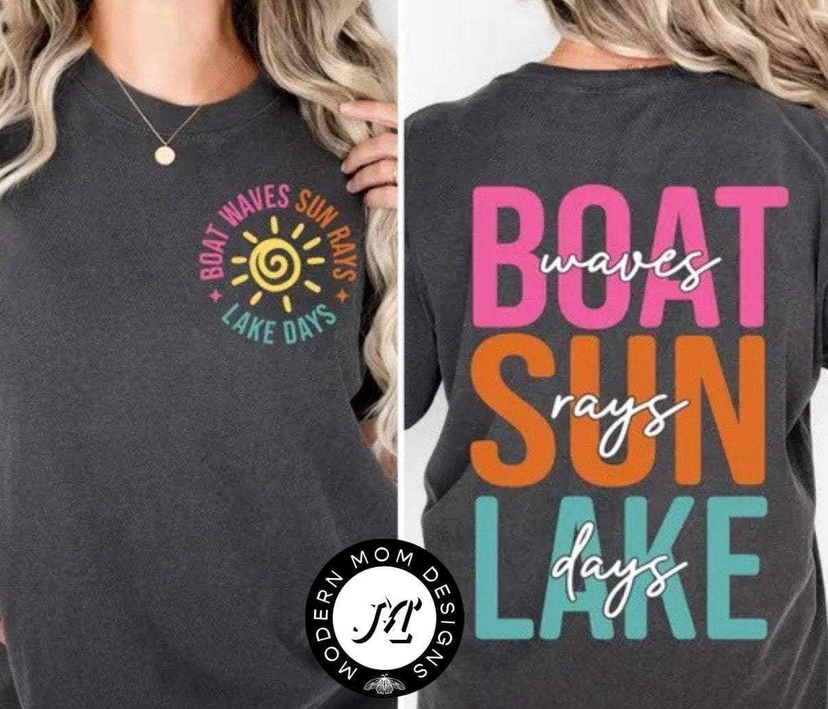 Boat waves. Sun rays. Lake days. (tank top, tee shirt, crewneck or hoodie)
