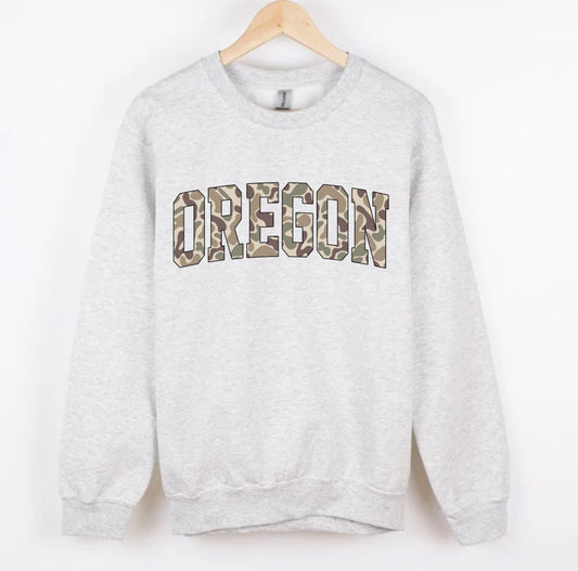 OREGON duck camo CREWNECK