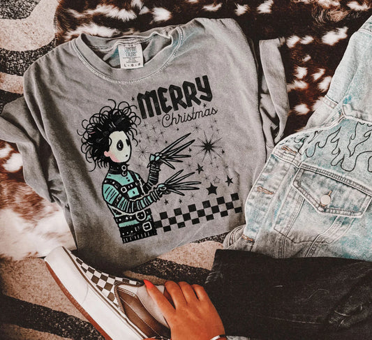 Merry scissor hands tee