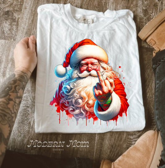 Naughty Santa (tee, crewneck or hoodie )