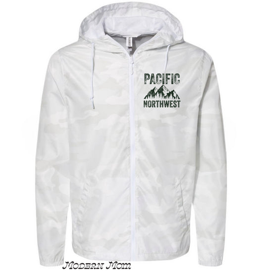 White camo PACIFIC NORTHWEST windbreaker