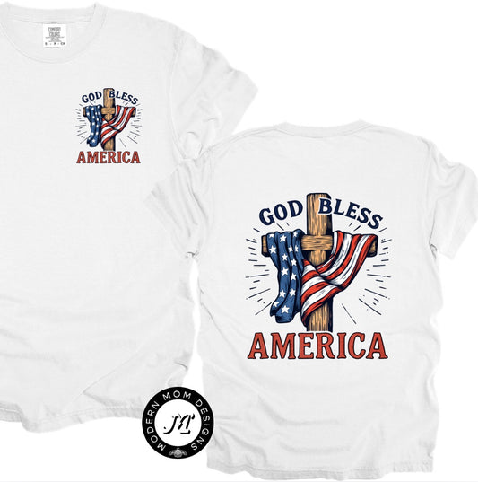 God bless America (tee, crewneck, or hoodie)