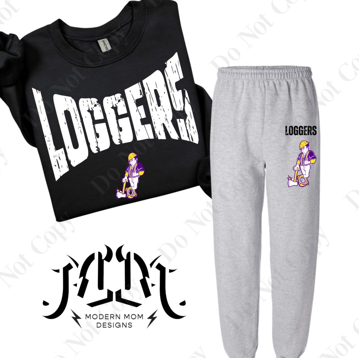 LOGGERS mascot lounge set (pieces sold separately) YOUTH & ADULT