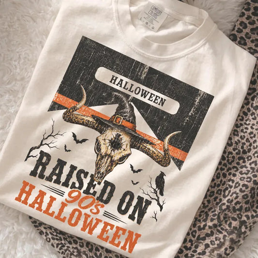 Raised on 90s halloween (tee shirt, crewneck or hoodie)