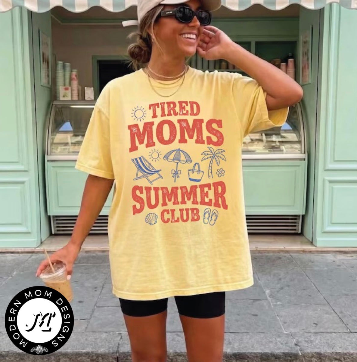 Tired moms summer club (tee shirt, crewneck or hoodie)