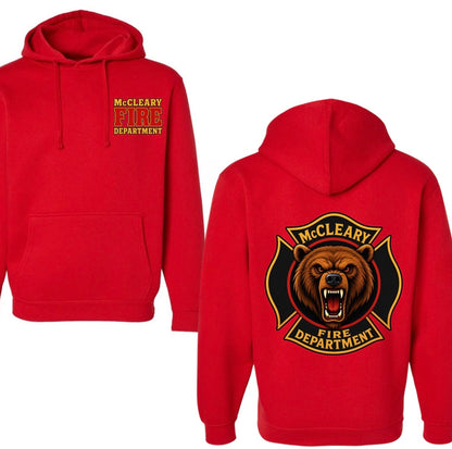 McCleary Fire Dept. crewneck or hoodie RED