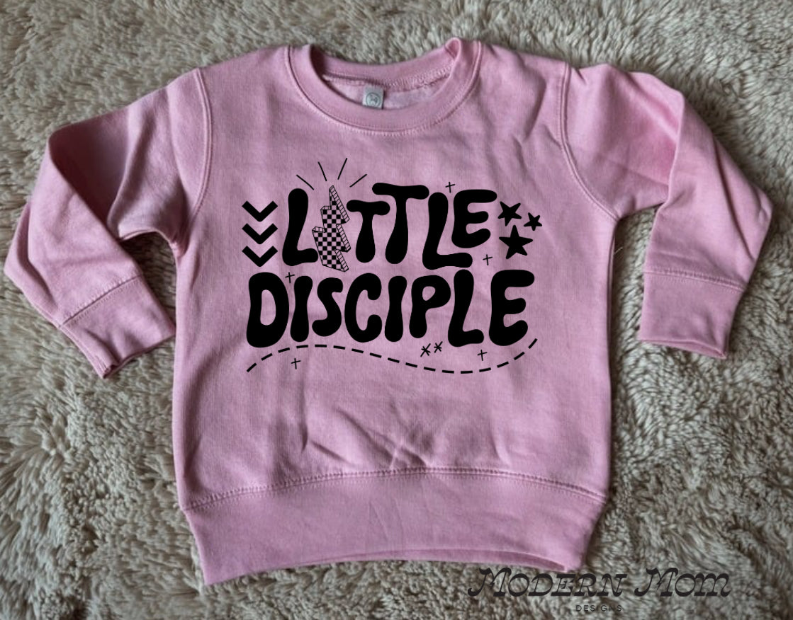 Little deciple pink (2T-youth XL)-tee, crewneck, or hoodie