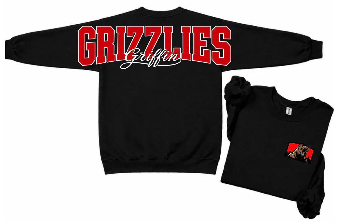 Griffin Grizzlies crewneck with big back print