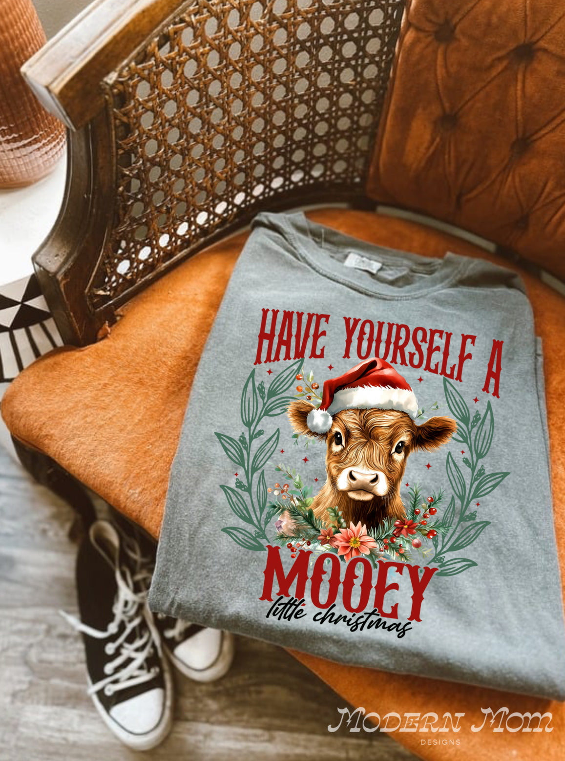 Have yourself a Mooey Christmas (tee or crewneck)