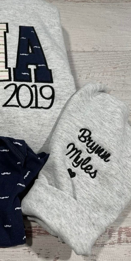 SLEEVE NAME ADD ON (up to 8 names on one sleeve)