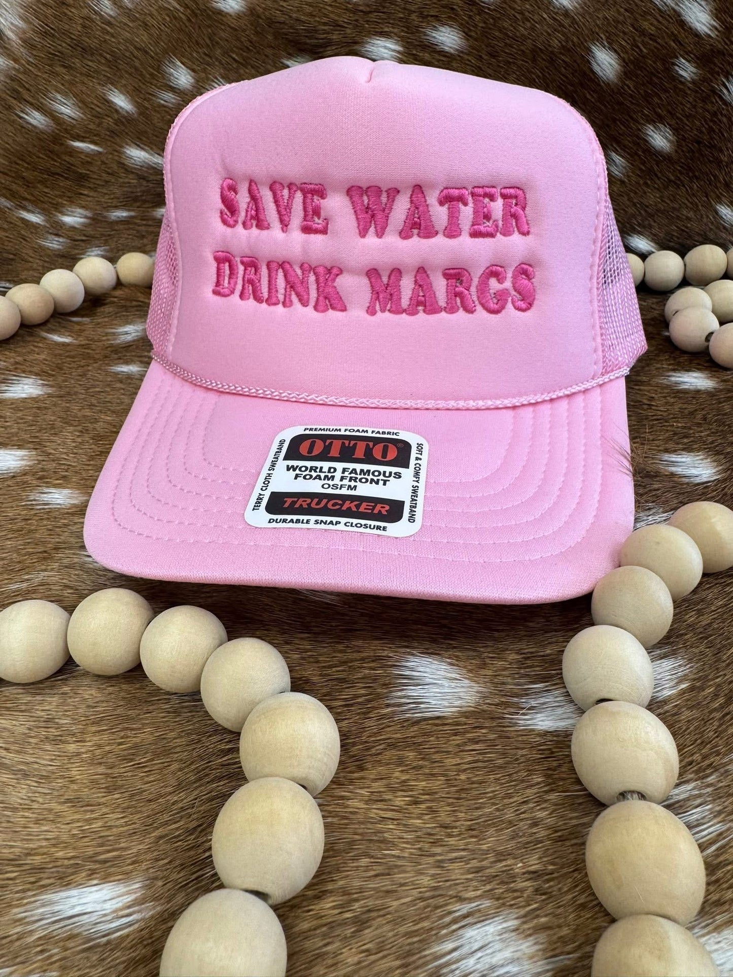 Save water drink margs pink trucker