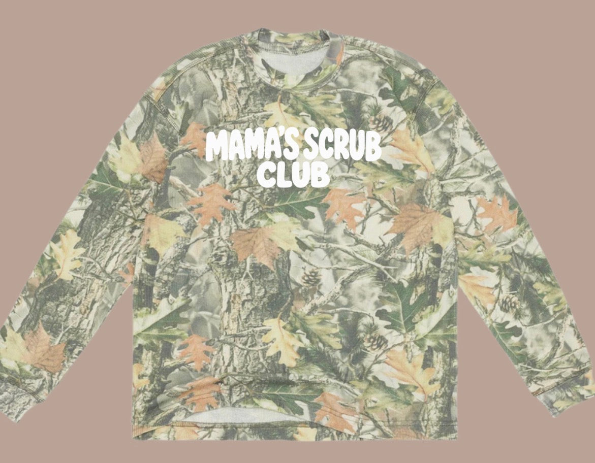 Mamas scrub club waffle knit