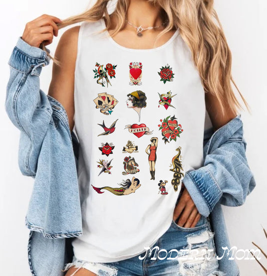 Sticker tats (tanks, tee, hoodie or crewneck)