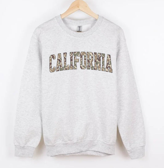 CALIFORNIA duck camo CREWNECK