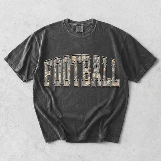 Football-camo font  (tee shirt, crewneck or hoodie)