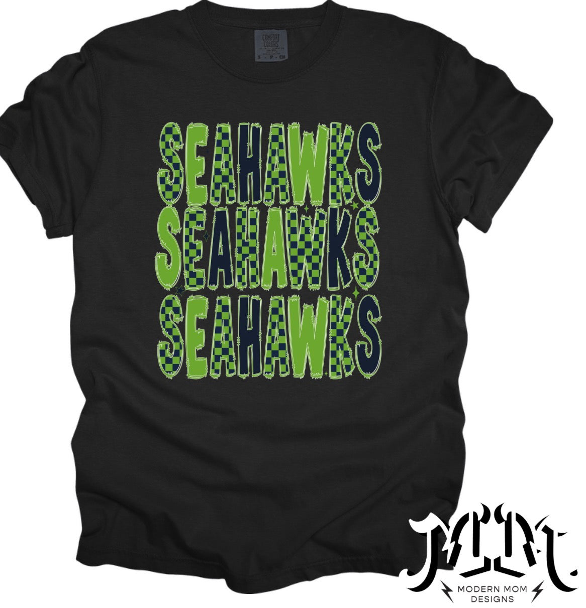 SEA checkered stacked (tee, crewneck or hoodie)