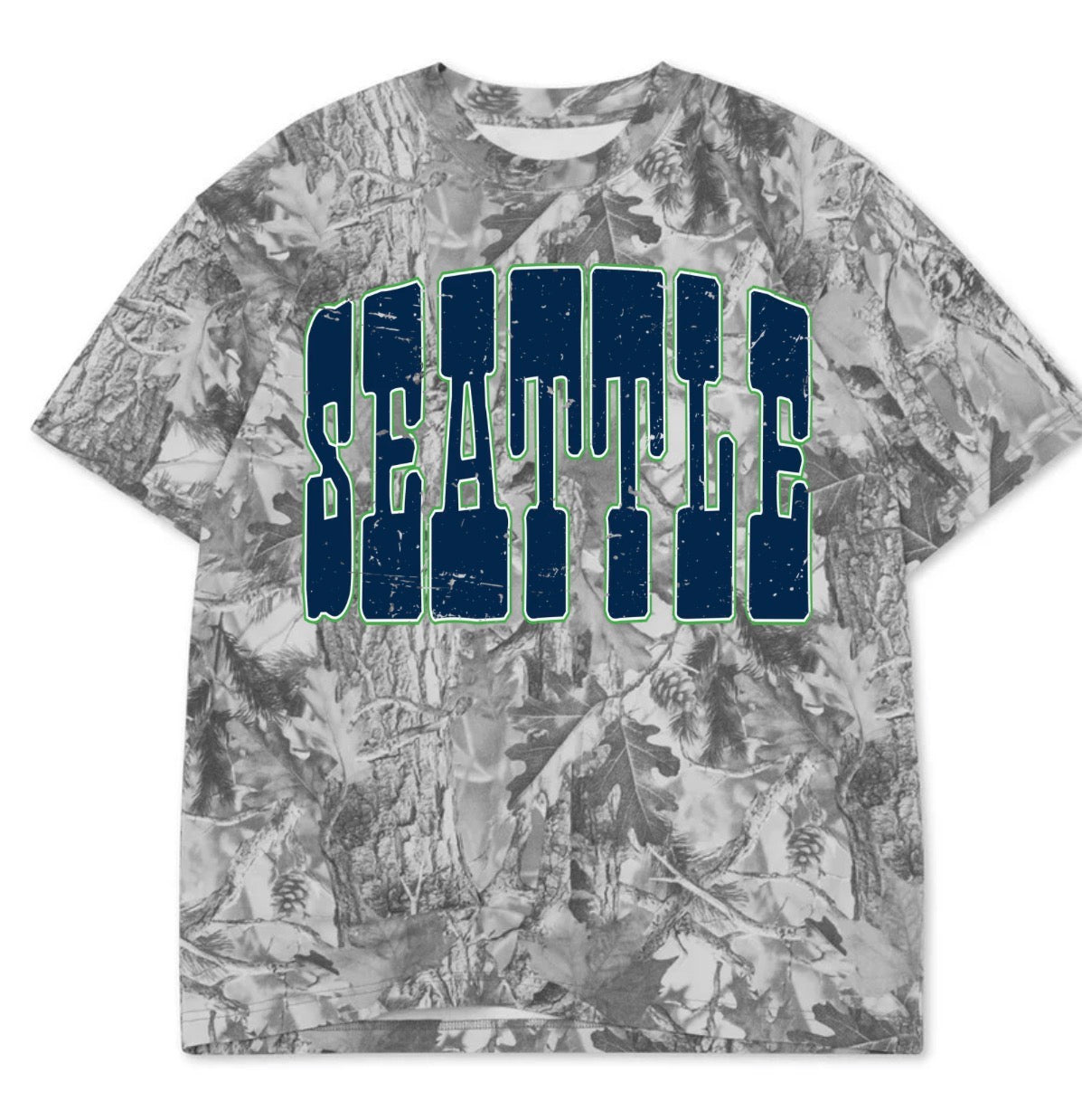 SEA boxy premium grey camo tee (youth XS-Adult 4XL) (