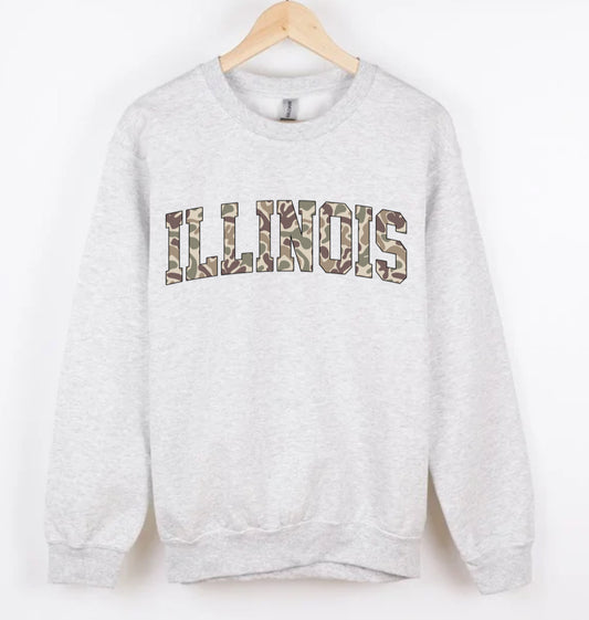 ILLINOIS duck camo CREWNECK
