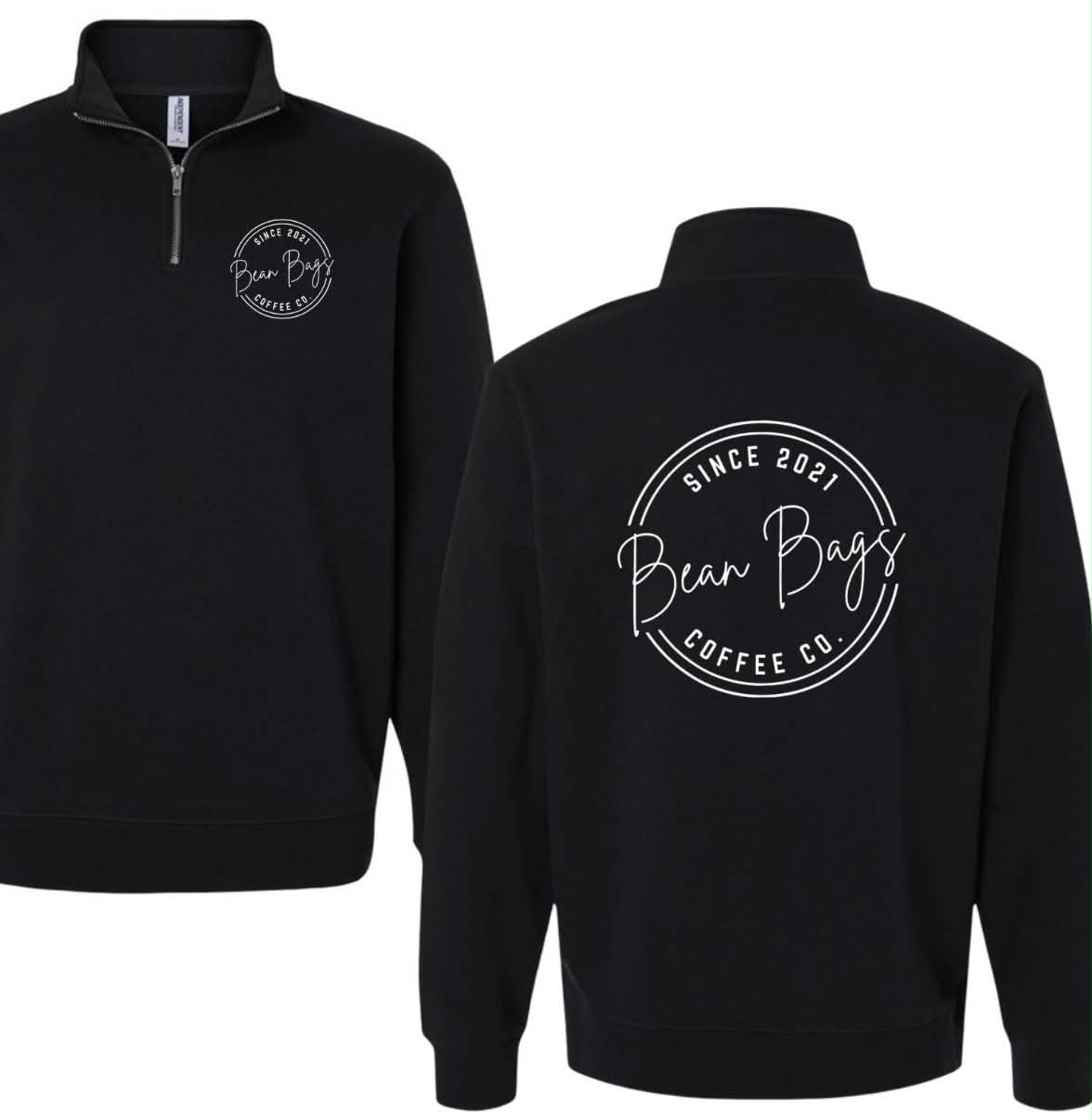Bean Bags Coffee Co. OG logo quarter zip