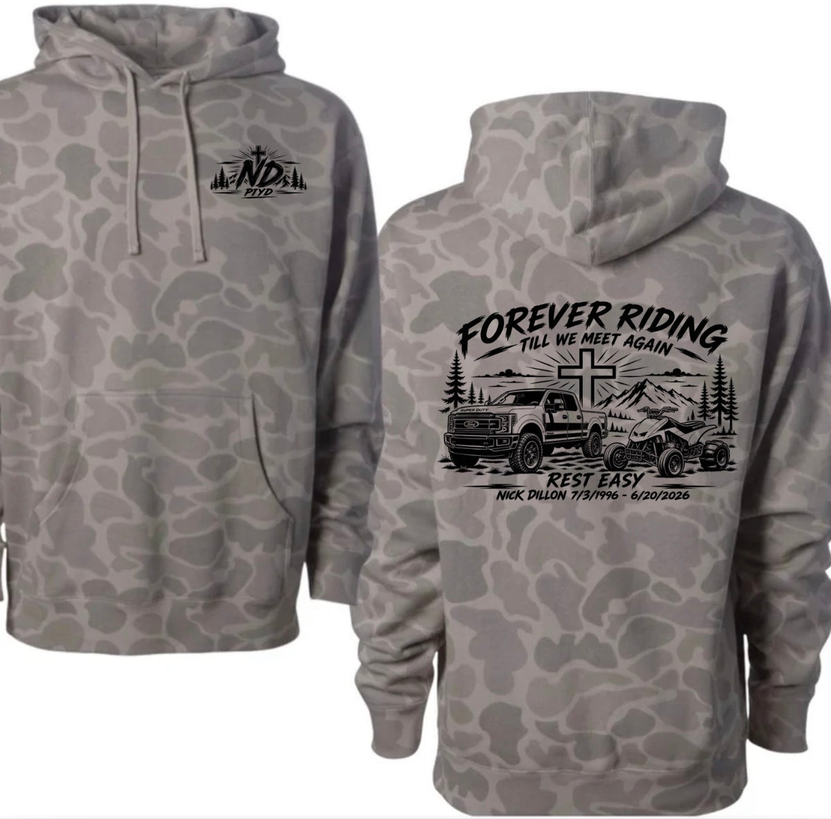 CUSTOM:  muted duck camo hoodie