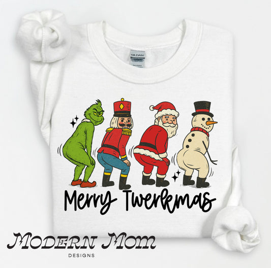 Merry twerkmas (tee, crewneck or hoodie )