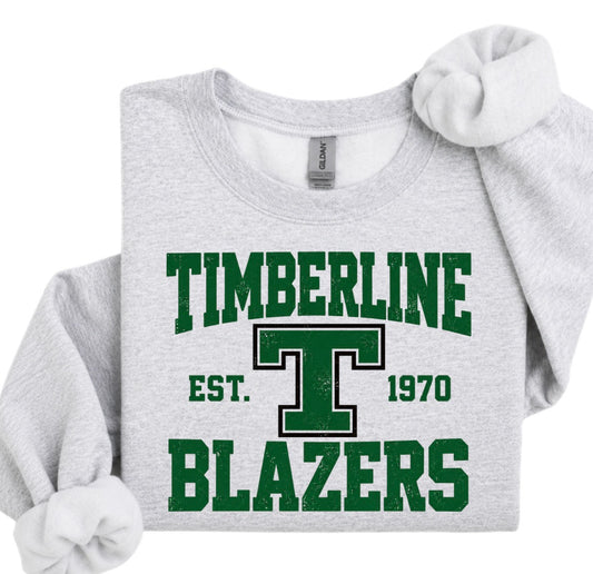 Timberline grey crewneck or hoodie