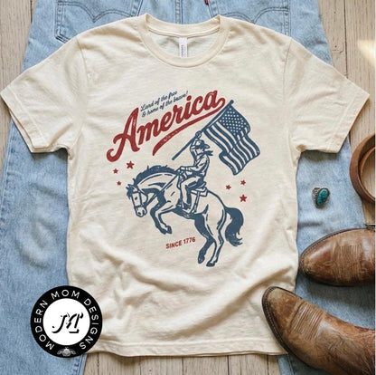 America cowboy (tee shirt, crewneck or hoodie)