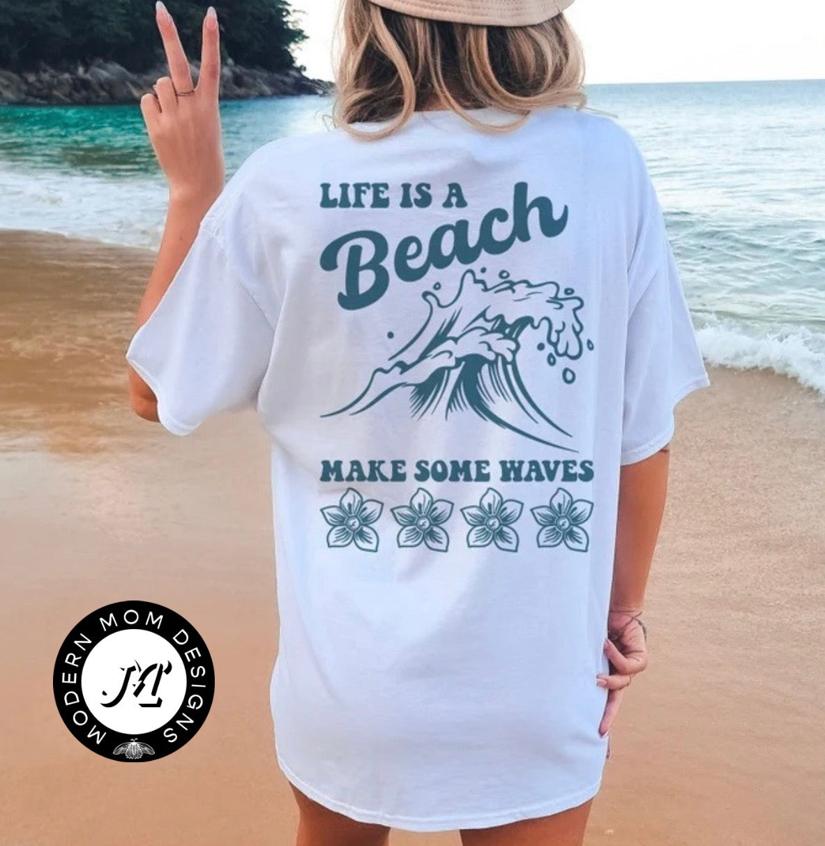 Life is a beach. Make some waves. (tank top, tee shirt, crewneck or hoodie)