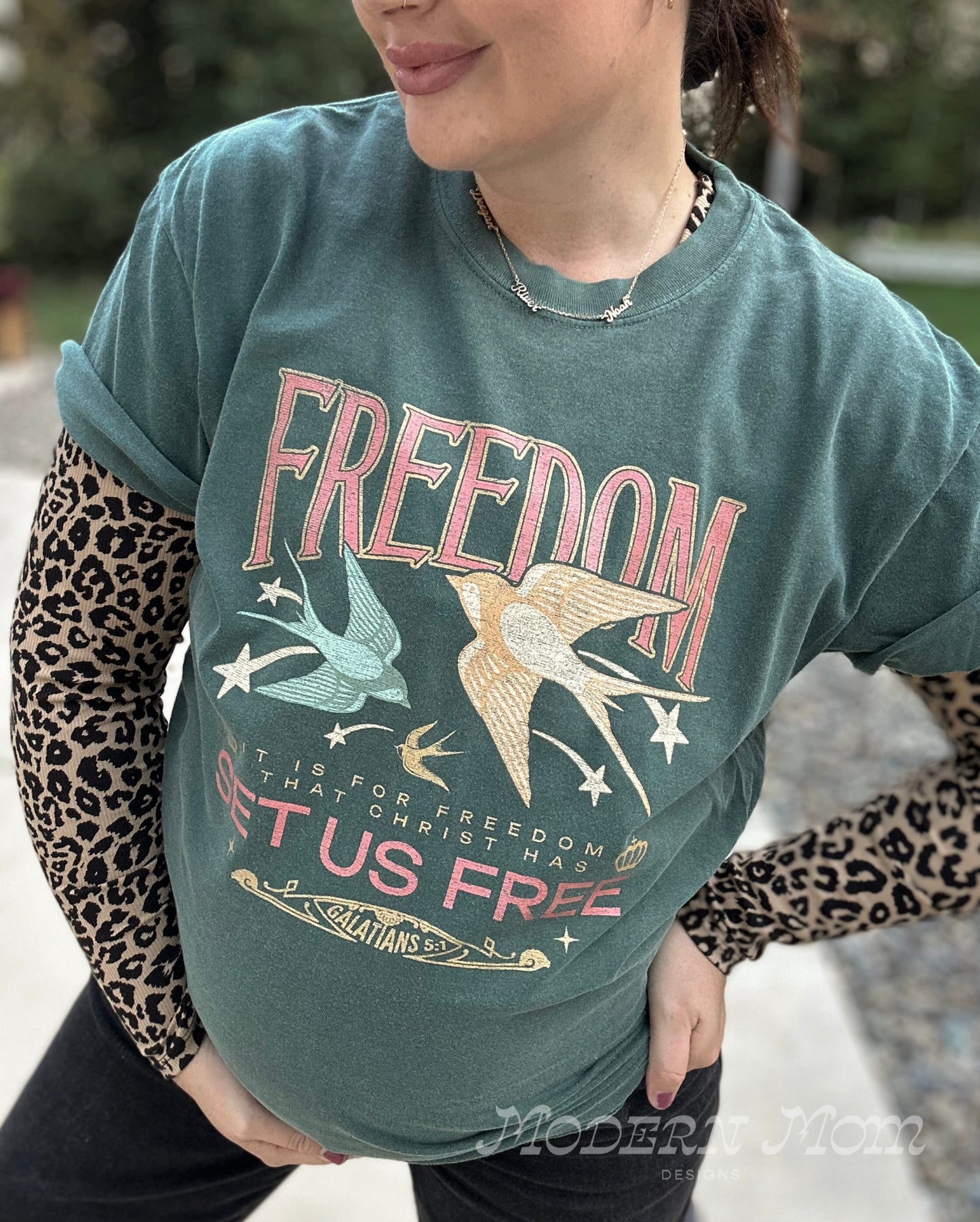 Freedom set us free tee or crewneck