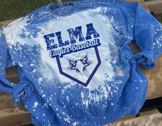 Elma eagles baseball bleached crewneck