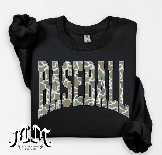 Baseball camo crewneck
