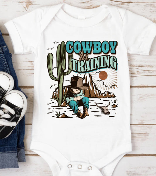 Cowboy in training onesie