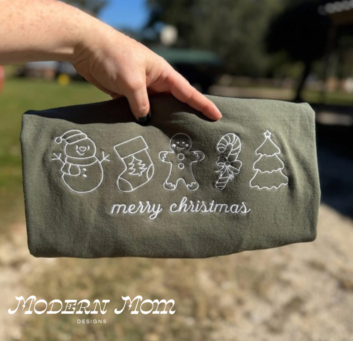 Merry Christmas embroidery crewneck (PRE SALE-ships in 15 business days)