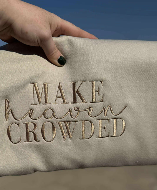 Make heaven crowded monochrome embroidered sweatshirt
