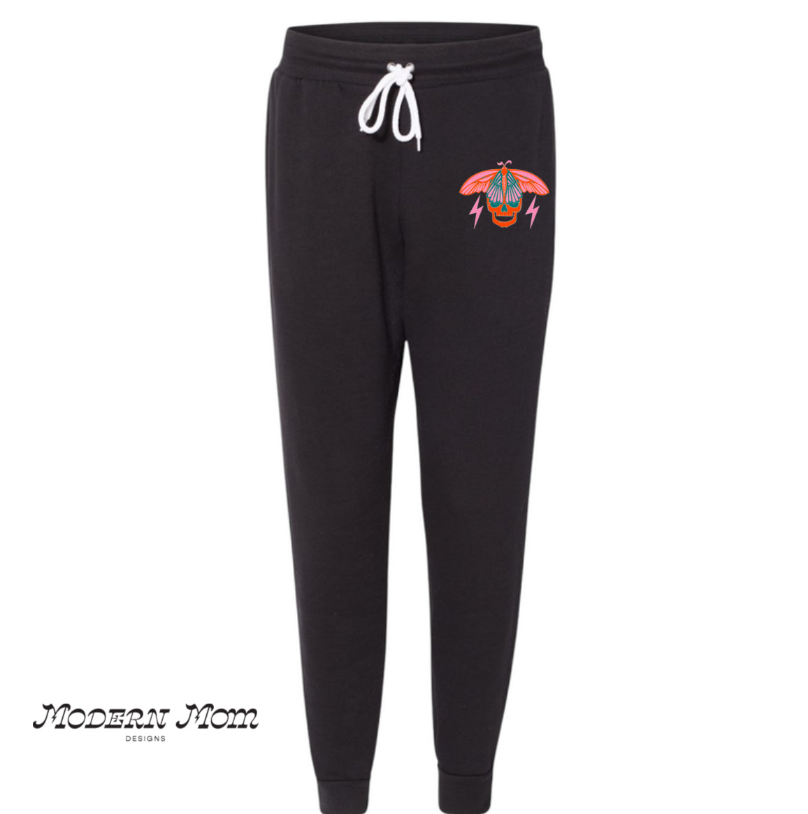 Black skull butterfly logo joggers (exclusive MMD design)