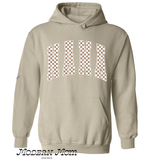 Nana neutral checkered hoodie