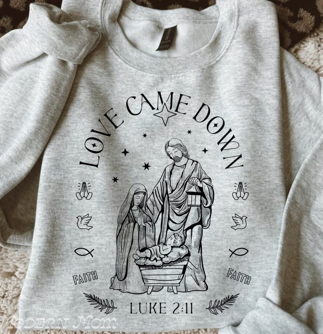 Love came down-grey (tee, crewneck or hoodie )