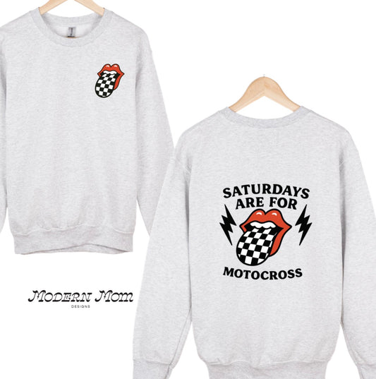 Saturdays are for motocross (front & back print)