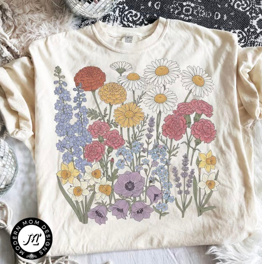 Wild flowers (tee shirt, crewneck or hoodie)
