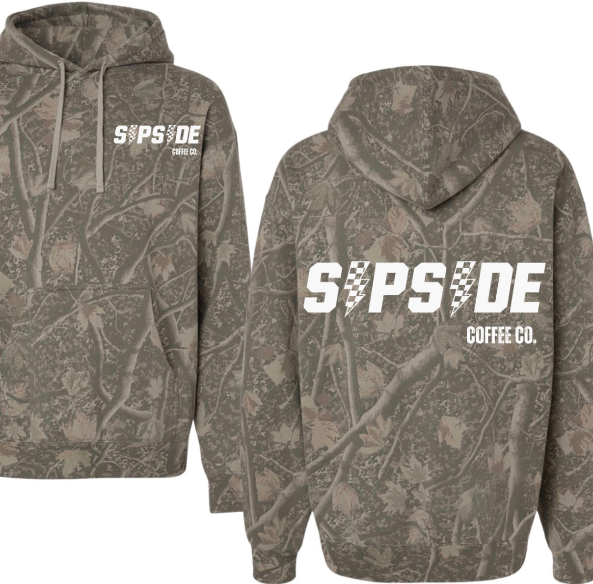 Sipside coffee co. Deadwood camo hoodie