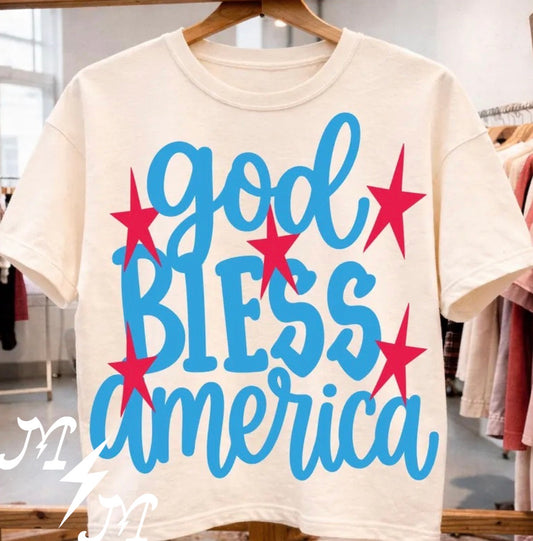 God bless America (oversized print)