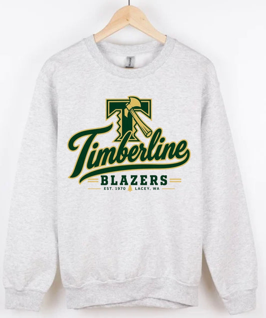 Timberline grey crewneck or hoodie