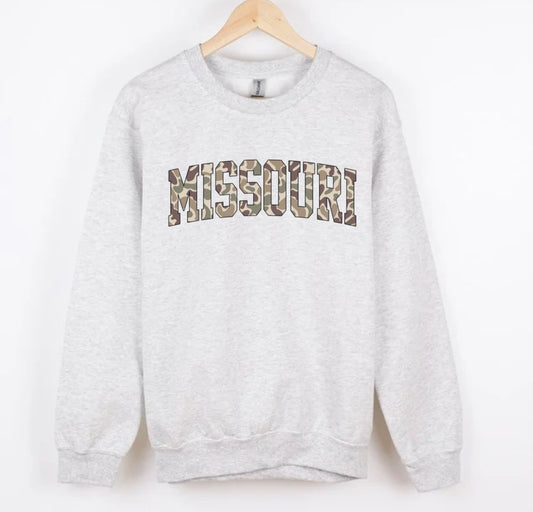MISSOURI duck camo CREWNECK