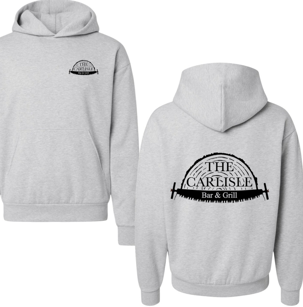 The Carlisle bar & grill adult hoodie (leave your desired color in the notes section at checkout)