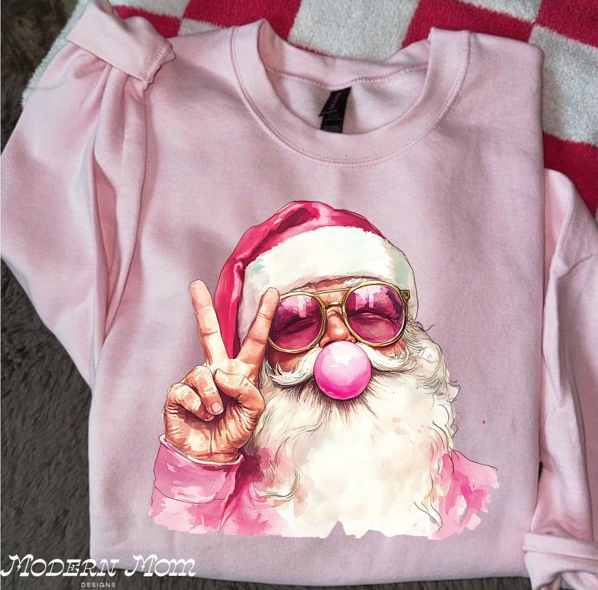 Pink peace out santa(tee or crewneck or hoodie )